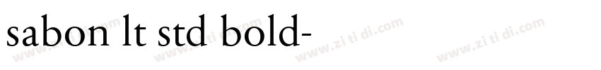 sabon lt std bold字体转换